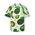 thumbnail image 3 of Haiem Green Avocado Printed Hawaiian Shirt for Men - Men’s Casual Beach Summer Shirts - Stretch Fabric with Modern Fit-3X-Large, 3 of 9
