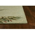 thumbnail image 2 of 9'x12' Sage Green Hand Tufted Tropical Quatrefoil Indoor Area Rug, 2 of 2
