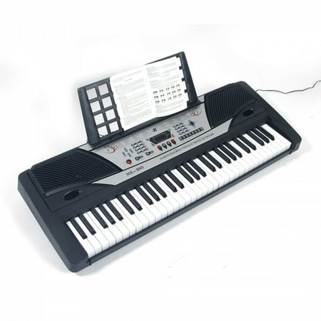 ♫ Electric Piano Keyboard, 61 key Keyboard Music Piano, Portable Electronic Digita l Piano (Black),