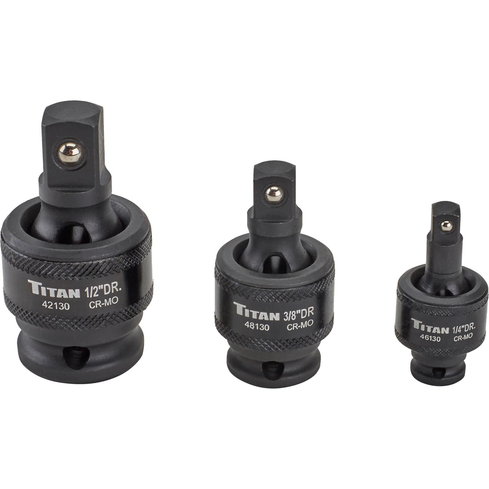 Titan Tools 40160 Impact Swivel Socket Adapter Set, 3 Piece