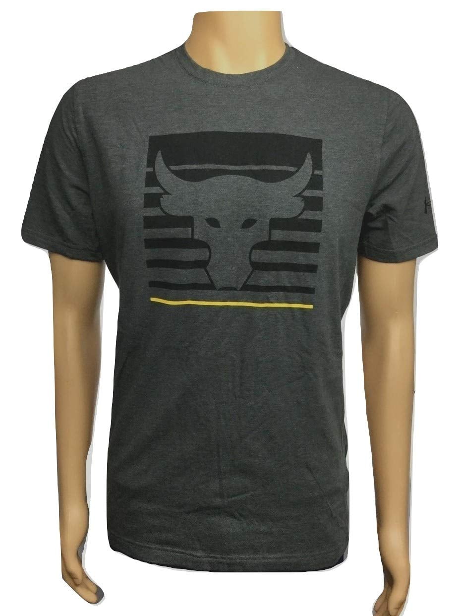 Under Armour Under Armour Mens UA Project Rock TShirt Grey/Gold S