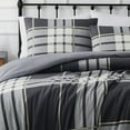 thumbnail image 3 of Truly Soft Milo Plaid Flannel 3-Piece King/California King Duvet Set in Grey, Cotton , Adult, All Season, OEKO-TEX Certified, 3 of 7