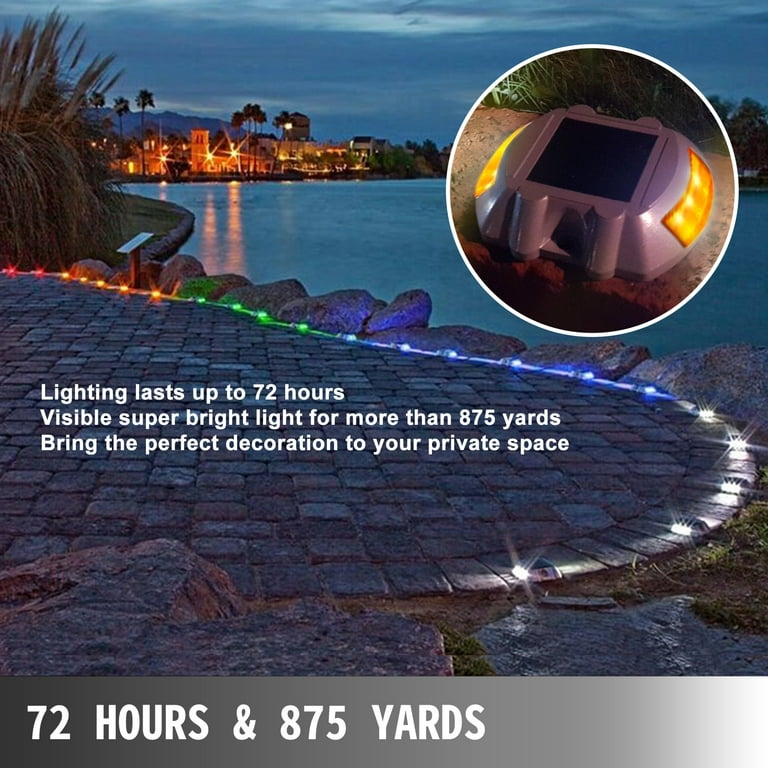 VEVORbrand Driveway Lights 8-Pack, Solar Driveway Lights with
