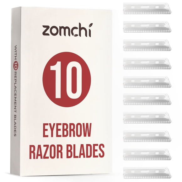 Cuchillas de Repuesto para Depiladora de Cejas ZOMCHI 10 Unidades en Acero Inoxidable