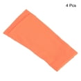 thumbnail image 3 of Size M Soccer Shin Guard Socks, Breathable Sleeves for Running, Orange 4 Pack, 3 of 5