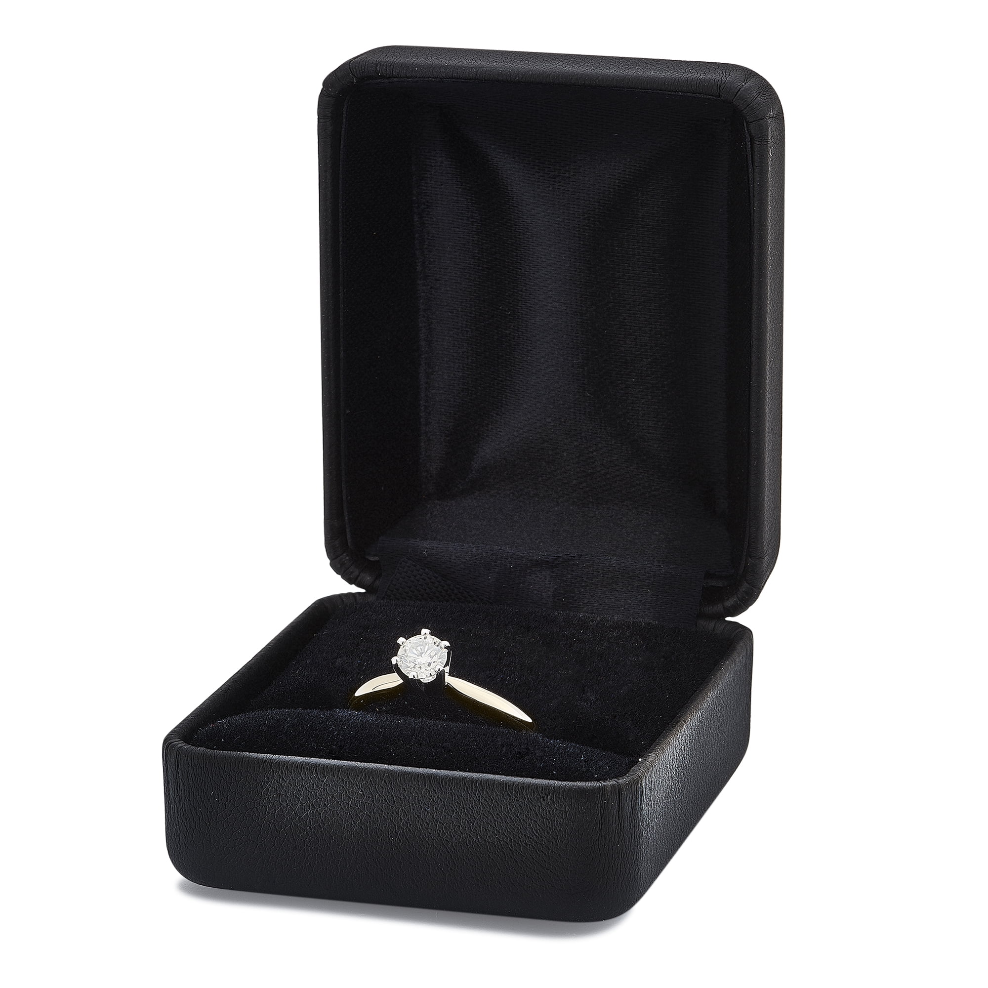 3/8 Carat T.W. Round Diamond 14K Yellow Gold Solitaire Engagement Ring