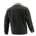 thumbnail image 3 of XMMSWDLA Mens Plus Top Winter Mid-length Lamb Velvet Jacket Plus Velvet Warm Coat Casual Coat, 3 of 7