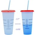 thumbnail image 4 of Artrylin Color Changing Cups | Set of 5 Reusable Cups with Lids and Straws | 24 Ounce Cold Cup |, 4 of 6