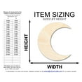 thumbnail image 2 of Unfinished Wood Crescent Moon Shape 12" / 1/2", 2 of 8