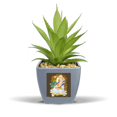 thumbnail image 1 of Eighteen Arhats Figurine Faux Pot de Fleurs Ananas Mini Décor, 1 of 3