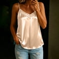 thumbnail image 6 of MAFYTYTPR Women's Lace Trim Satin Camisole V-Neck with Adjustable Spaghetti Straps Solid Color Spring Summer Casual Tops for Everyday Wear M-XXL, 6 of 6