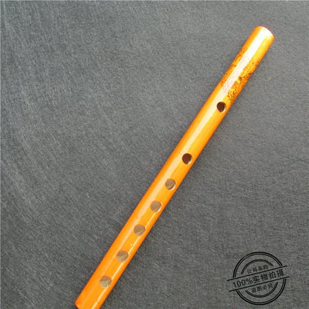 Traditional Long Bamboo Flute Clarinet Student Musical Instrument 7 Holes 24cm for Music Lover and