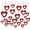 Red Heart, variant on PMU Valentine’s Day Decorations XO Red/White 3ft x 4in Swirl Spirals Whirl 5pcs/Set Decorations 1 Set
