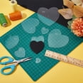 thumbnail image 5 of 8 Pcs Acrylic Sashiko Stencils 8 Sizes Heart Stencils Heart Quilting Template Embroidery Tool Drawing Heart Stencils for Painting Hand Quilting and Embroidery, 5 of 6
