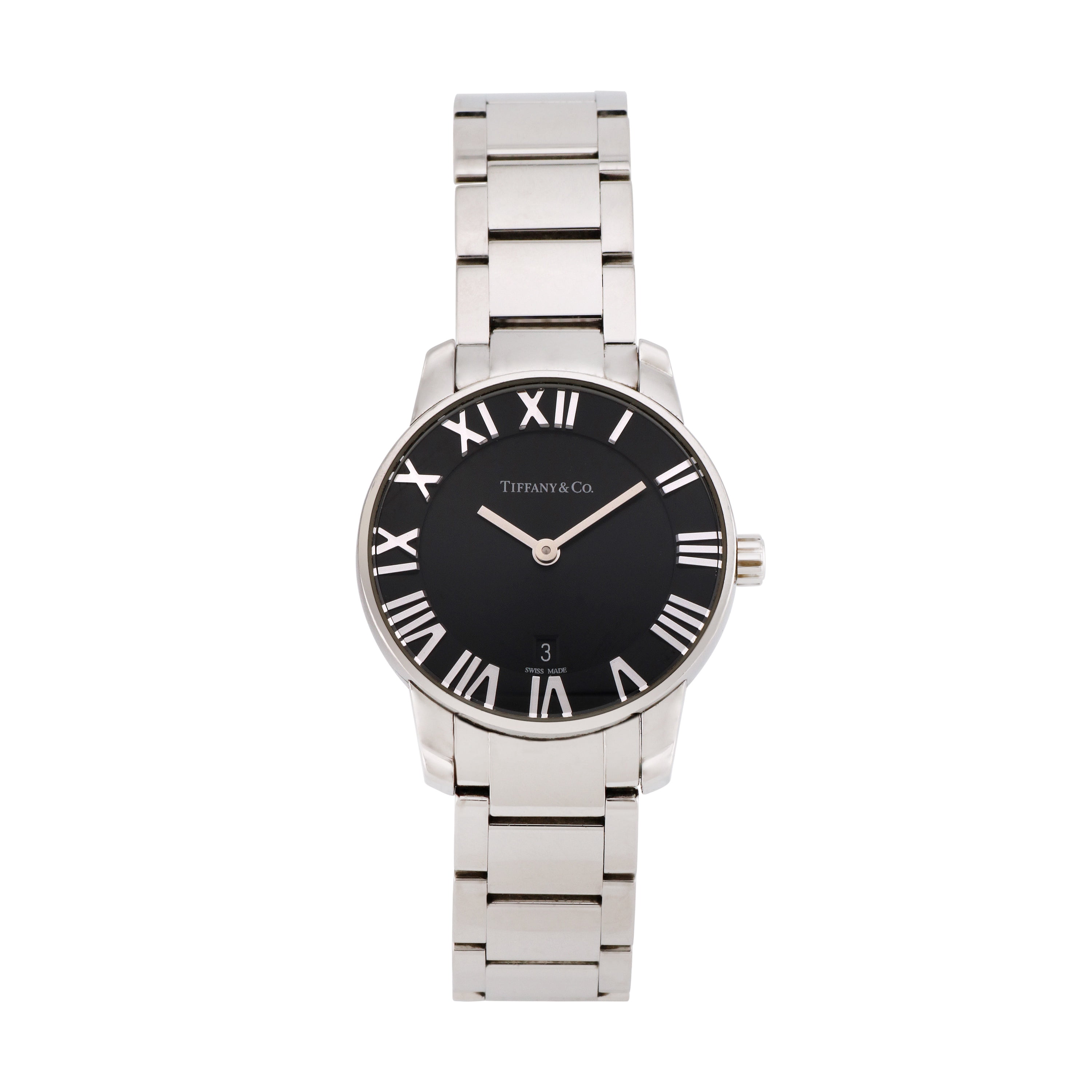Tiffany & Co Atlas Watch Black Stainless Steel Tiffany & Co. Atlas 2-Hand Watch - TIF358860 | The RealReal main image 2