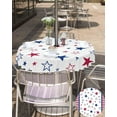 thumbnail image 5 of 4th of July Outdoor Tablecloth with Umbrella Hole and Zipper Red White and Blue Stars Stripes Round Tablecloths 60 Inch Waterproof Table Cloths Patriotic Patio Table Cover for Independence Day Party, 5 of 6