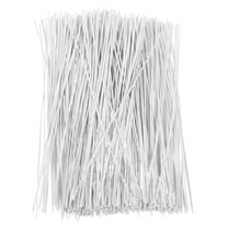 BESTOYARD 500Pcs White Thick Cable Ties Plastic Coated Wire Ties for Garden and Home Use