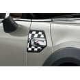 thumbnail image 2 of Xotic Tech 2 Piece Checkered Pattern Fender Side scuttles stickers For Mini Cooper S F56 2014+,F55 2015+, 2 of 5