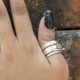 thumbnail image 4 of Thumb Ring - Meditation Ring -Spinner Ring -Anxiety Ring - Handmade Ring - Red Coral Ring - Two Band Ring - Silver Ring - Silver Jewelry, 4 of 5