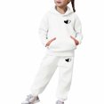 thumbnail image 6 of JAJAHO Girls Sweatsuit 2 Piece Outfits Heart Printed Long Sleeve Hoodie And Sweatpants Jogger Set For Kids 2-13Y, 6 of 7