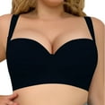 thumbnail image 3 of Xucatan Plus Size Bras for Women Push Up Full Coverage Back Fat Smoothing Bra Underwire Deep Cup Sports Bra High Support Gift, 3 of 3