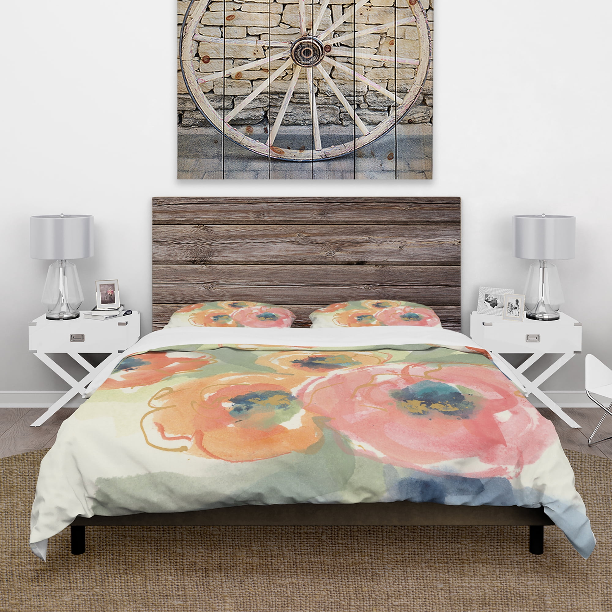Designart 'Buttercup I' Traditional Duvet Cover Set