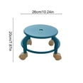 thumbnail image 2 of Swivel-Wheel Plastic Stool with Casters, Low Height, Movable Seat for Home and Living Room, Multi-Functional, Space-Saving Design, 2 of 5