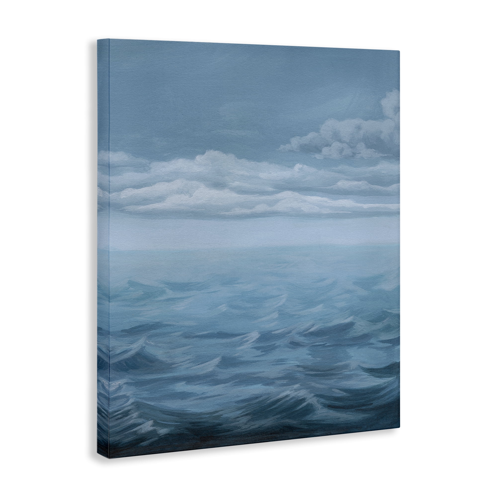 Stupell Industries Clouds over Sea Waves Nautical & Beach Painting Wrapped Canvas Art Print Wall Art, 16 x 20