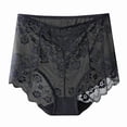 thumbnail image 4 of Sakmal High Waisted Womens Panties Briefs Lace Plus Size Panties Stretch Black Underwear for Ladies L, 4 of 5