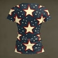 thumbnail image 6 of KDDYLITQ 250th Anniversary Usa Shirts for Women Causal American Flag Short Sleeve Tops 4th July Red White and Blue American Birthday Blouses Usa Flag Fashion Crew Neck Tees Navy M, 6 of 8