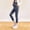 Gray, variant on qelini Maternity Leggings for Women Elastic Waist Belly Support Pants Solid Color Stretchy Full Length Yoga Leggings