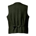 thumbnail image 6 of Stamzod Men's Suit Vest Lapel Button Up Sleeveless Jackets Business formal Waistcoat for Men with Pockets Z Green S, 6 of 7