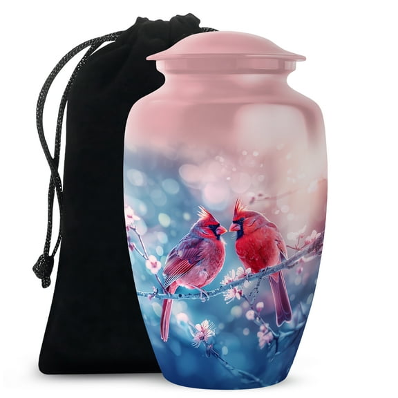 KARYLIZ Cardinal Urn - Urns for Ashes Mom & Dad - Cremation Urns For Human Ashes - Large Urn for Adult Ashes Male & Female - Decorative Funeral For Ashes For Women & Men (10 Inch)