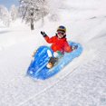 thumbnail image 2 of Inflatable Snow Sled Snow Tube Winter Sleigh Snow Sled Snowflake Pattern Portable Snow Rider Snow Racer Motorboat for Winter Holiday Skiing Water Games (Blue), 2 of 8