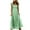 Green, variant on Women’s Smocked Ruffle Maxi Dress Sleeveless Square Neck Boho Long Sundress Summer Beach Vacation Dress