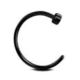thumbnail image 3 of Nose Hoop Ring Pack of 3 Black, Surgical Steel and Multicolor made of S. Steel, 3 of 5