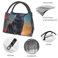 thumbnail image 4 of Fuzoiu Moonlit Night Sky Wolf Print Portable Insulation Lunch Bag,Large Lunch Box,Container Reusable Leakproof Tote for Work, Travel, and Outdoor Activities, 4 of 6