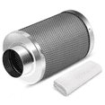 thumbnail image 1 of 4 Inch Air Carbon Filter Charcoal Air Purifier Grow Tent Kits Odor Control Ventilation, 1 of 7
