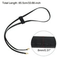 thumbnail image 2 of Unique Bargains 85.5cm/33.7' PU Leather Drawstring Pull String Purse Strap for Bucket Bag, Black, 2 of 5