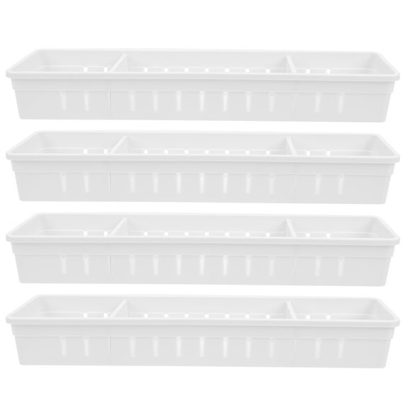 Yardwe Storage Containers With Drawers Drawer Organizer White PP