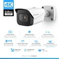 thumbnail image 7 of Amcrest UltraHD 4K (8MP) Outdoor Bullet POE IP Camera, 3840x2160, 98ft NightVision, 2.8mm Lens, IP67 Weatherproof, MicroSD Recording, White (IP8M-2496EW-V2), 7 of 7