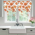 thumbnail image 4 of Thanksgiving Balloon Curtains for Living Room/French Door, Fall Orange Pumpkin Green Maple Leaves Tie Up Curtains 63 Inch Length Energy Saving Kitchen Curtains Shades for Windows 42"x63", 4 of 8