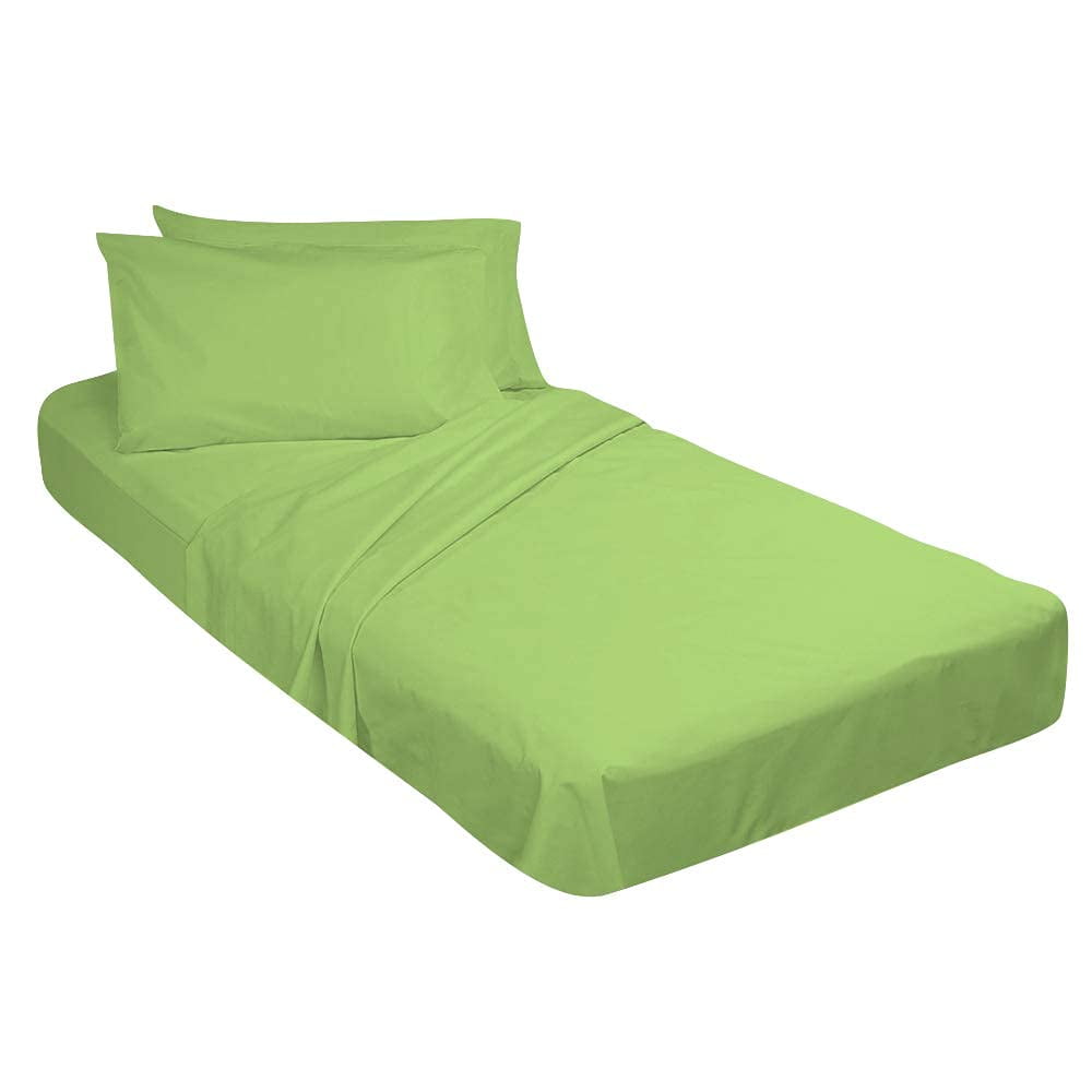 Yarns of Cotton Bed Cot Fitted Sheet 30" x 75" Sage Solid 1 Qty Cot