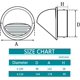 thumbnail image 3 of Rejilla de Ventilación, Ventilación de Campana de Pared Redonda de 6", Rejilla de Salida de Ventilación en Acero Inoxidable 304 (ø150mm), 3 of 5