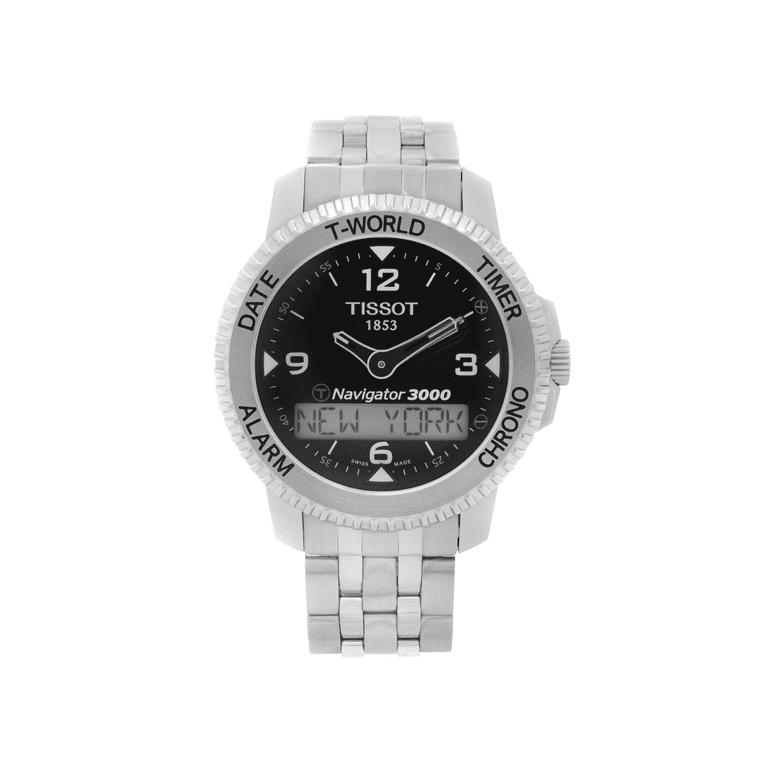 Tissot Navigator 3000 44mm Steel Black Dial Mens Quartz Watch T96.1.488.52