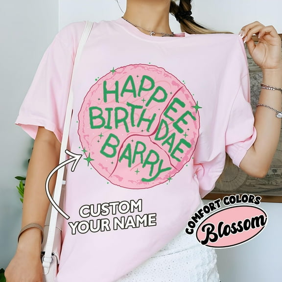 Custom Birthday Comfort Colors Shirt for Wizard Fans, Happee Birthdae T Shirt, Magical Cake Tee, Gift For Book Lover