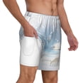 thumbnail image 2 of Kdxio Christmas Deer Print Men'S Swim Trunks With Compression Liner 7 Inch Inseam Quick Dry Swim Shorts, 2 of 7
