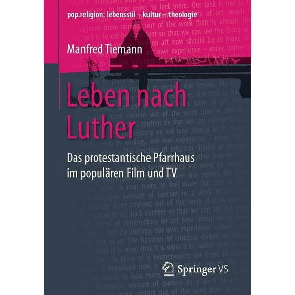 Pop.Religion: Lebensstil - Kultur - Theo Leben Nach Luther: Das Protestantische Pfarrhaus Im Populären Film Und TV, (Paperback)