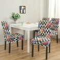 thumbnail image 2 of Charming Wildflower Dining Chair Covers Set of 4 Colorful Tropical Flower and Leaves Design Washable Polyester Stretch Slipcovers Removable Protector for Country Decor, 2 of 7