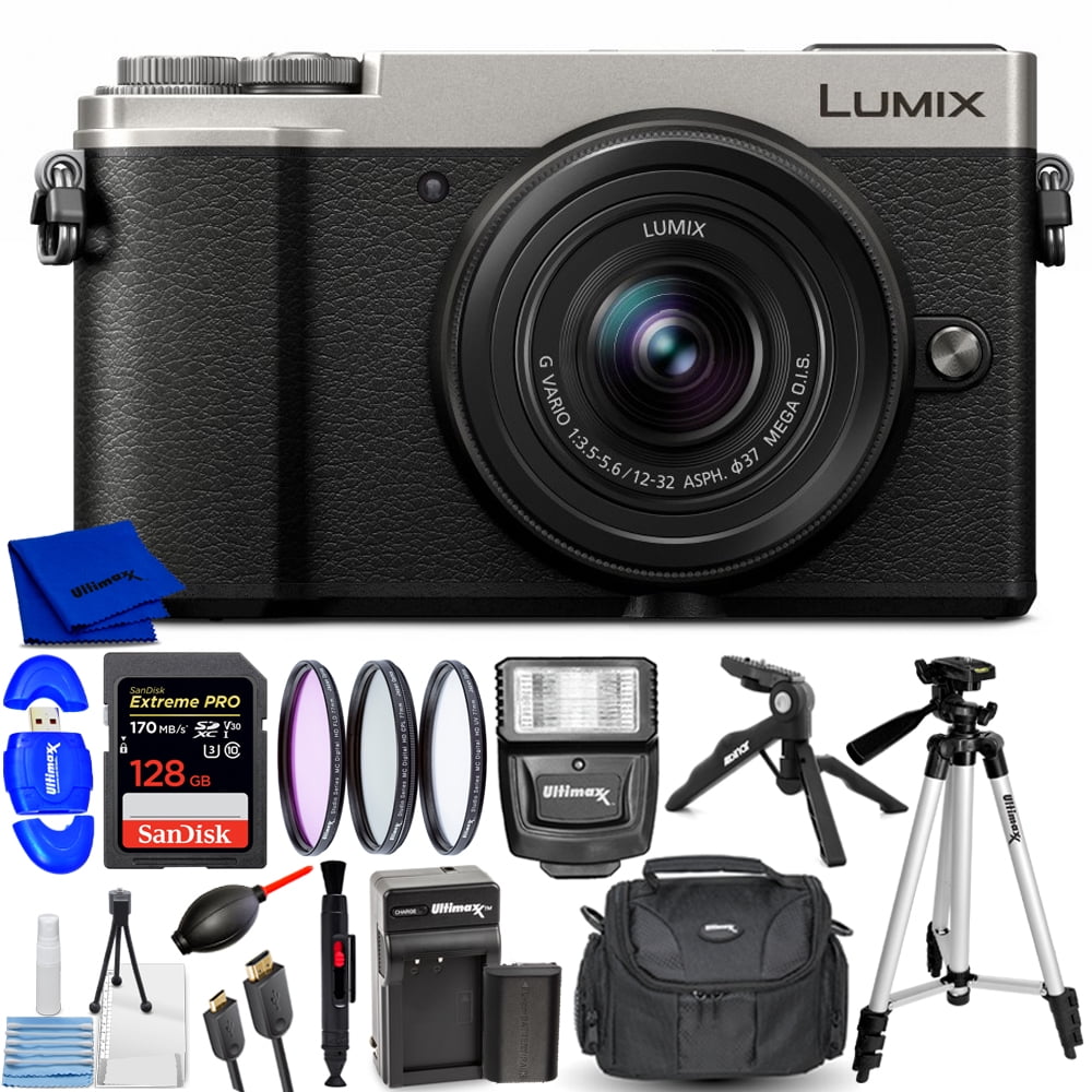 Lumix GX9 with 12-32mm MEGA O.I.S. Lens (Silver) Bundle - Walmart.com